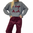 maglioncino con scritta un disagio alla volta 